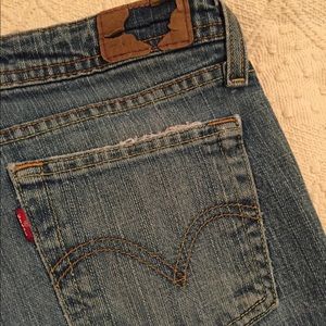 Levi's superlow 518 boot cut jeans, size 7R.